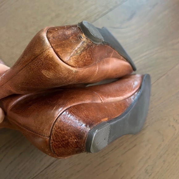 Steve Madden Intyce Cognac and Black Leather Boot Bundle- size 7 - Picture 4 of 7